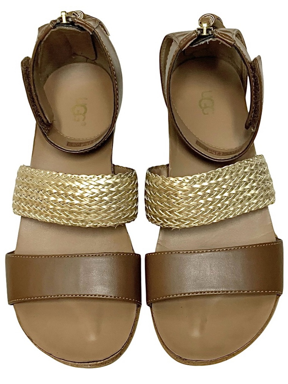 UGG Marabel Metallic Ankle Strap Sandals Girl’s Size 4
